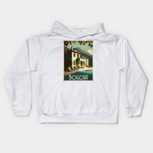 Bogotá Colombia Vintage Travel Art Poster Kids Hoodie